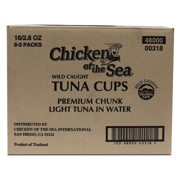 Chicken Of The Sea Chunk Light Tuna In Water Bowl 2.8 oz. 2 Count, PK8 10048000003185 - main